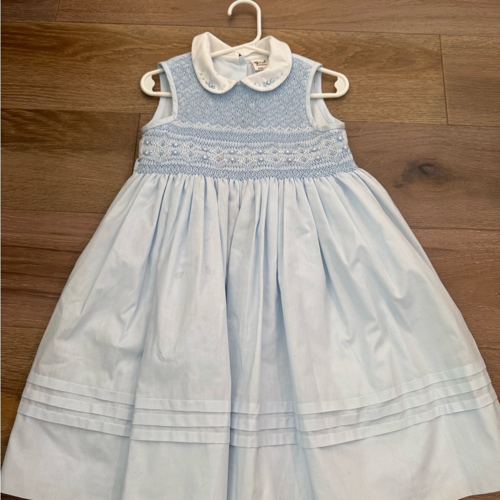 Elegant Blue smocked dress